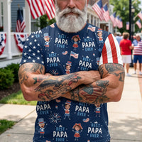 Best Dad Ever USA Flag - Personalized Shirt | Patriotic Gift For Dad
