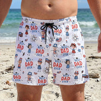 Best Dad Ever USA Flag - Personalized Shorts