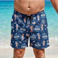 Best Dad Ever USA Flag - Personalized Shorts