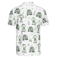 Best Dad, Grandpa By Par, Cute Kids Art, Toile De Jouy - Personalized Polo Shirt