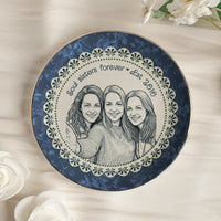 Best Friends Gift For Her Custom Photo Sketch Line Art - Personalized Jewelry Dish