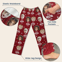 Best Mom Ever Gift For Mom Custom Kids Faces - Personalized Lounge Pants