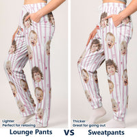 Best Mom Ever Striped Pattern - Personalized Photo Sweatpants, Lounge Pants With Pockets