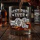 Best Papa Ever Fist Bump - Personalized Whiskey Glass