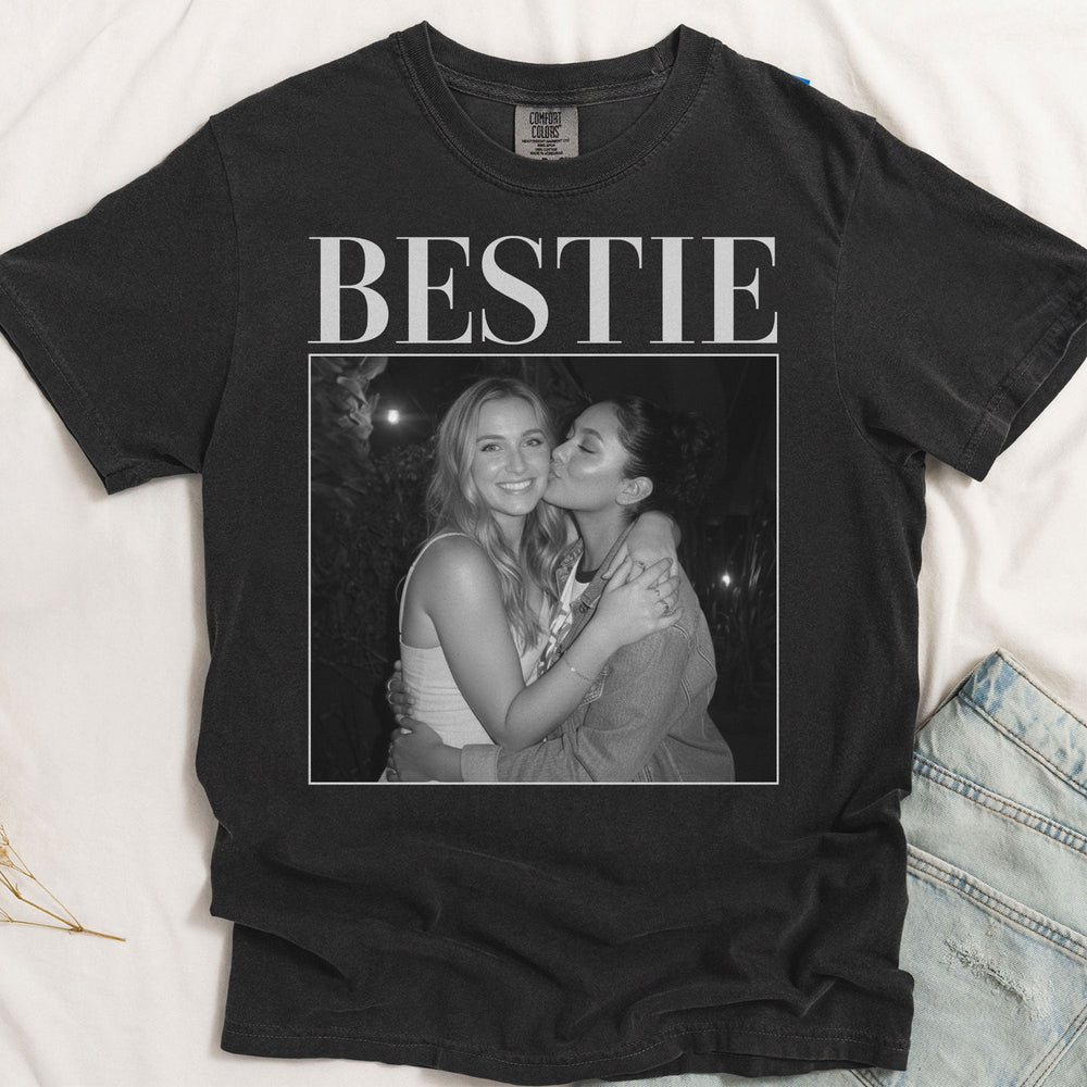 Bestie - Vintage Version - Personalized Photo Comfort Tee