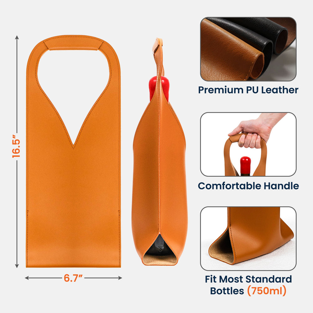 Besties Are Like A Glass Of Wine - Personalized Leather Wine Bag