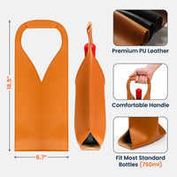 Besties Are Like A Glass Of Wine - Personalized Leather Wine Bag