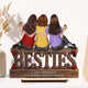 Besties Forever Birthday Thank You Gifts For Friends, Besties, Sisters - Personalized Wooden Plaque