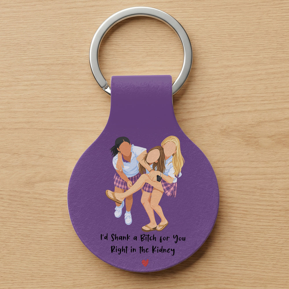 Besties Forever Turn Your Photo Into Faceless Art Style - Personalized Keychain