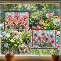Birth Flower Mother-Of-Pearl Home Decor - Personalized Window Hanging Suncatcher | Floral Decor Gift