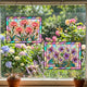 Birth Flower Mother-Of-Pearl Home Decor - Personalized Window Hanging Suncatcher | Floral Decor Gift