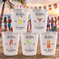Personalized Birthday Club Frosted Cups – Custom Name & Year Birthday Party Favors