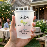 Personalized Birthday Club Frosted Cups – Custom Name & Year Birthday Party Favors