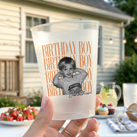 Personalized Childhood Photo Birthday Frosted Cups – Custom Face Photo Party Favors