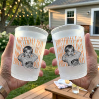 Personalized Childhood Photo Birthday Frosted Cups – Custom Face Photo Party Favors