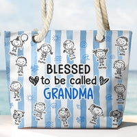 Blessed To Be Called Grandma - Personalized Beach Bag