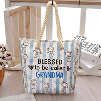 Blessed To Be Called Grandma - Personalized Beach Bag