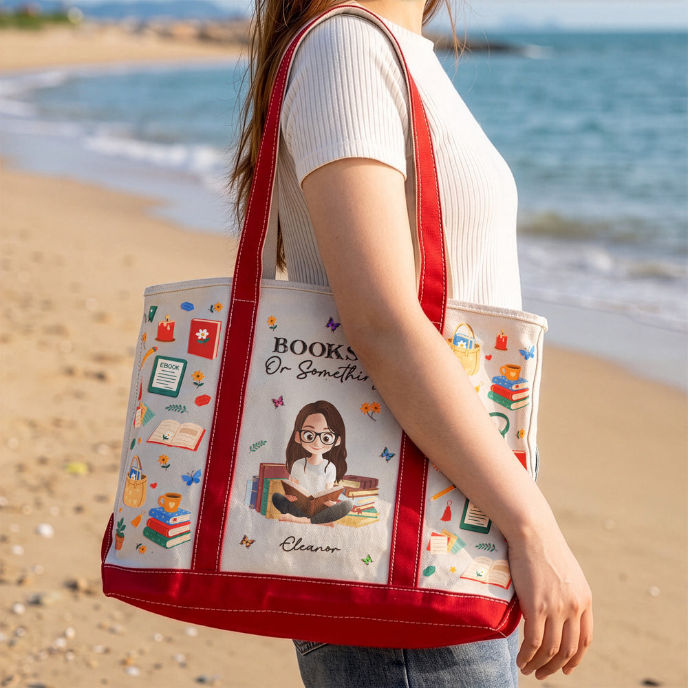 Book Bag, Reader Bag For Girl, Woman - Personalized Tote Bag