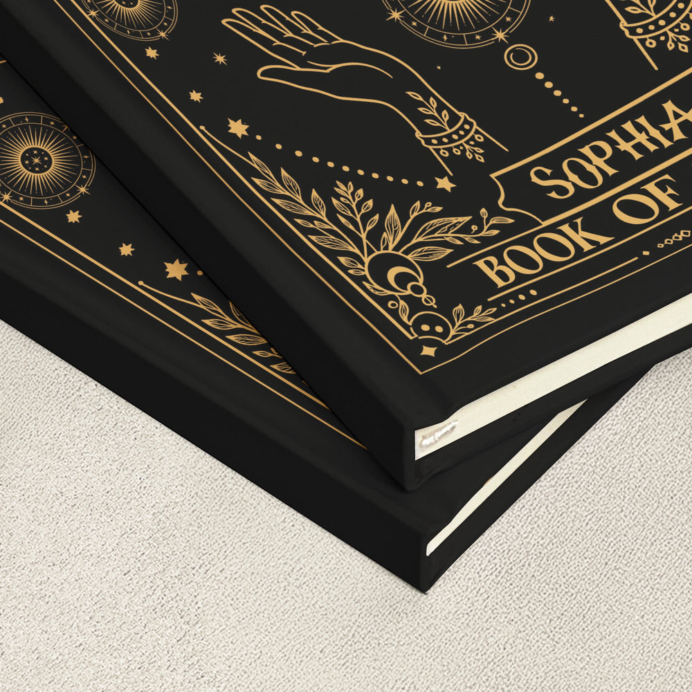Personalized Book of Shadows Moon Phase Hardcover Journal – Custom Name Witchy Spells Notebook Gift for Wiccan & Magic Lovers