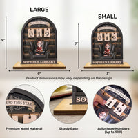Books Read This Year Tracker Reading Goal - Personalized Wood Sign