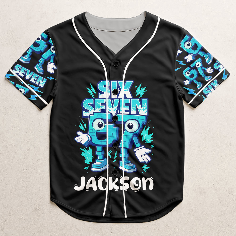 Brainrot Six Seven Kid Gaming - Personalized Jersey Shirt