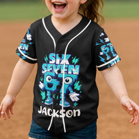 Brainrot Six Seven Kid Gaming - Personalized Jersey Shirt