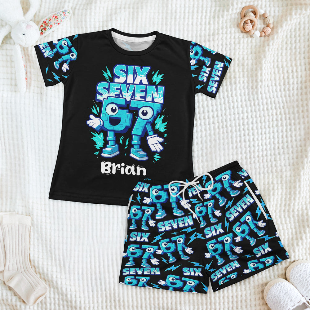Brainrot Six Seven Kid Gaming - Personalized Kids Clothing Set