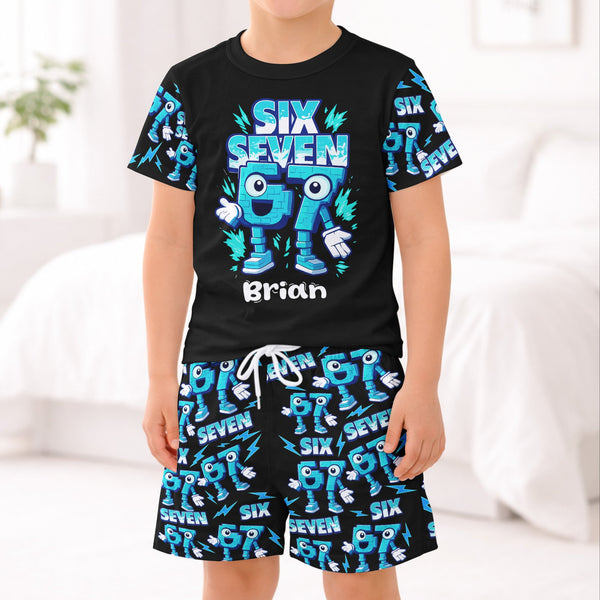 Brainrot Six Seven Kid Gaming - Personalized Kids Clothing Set