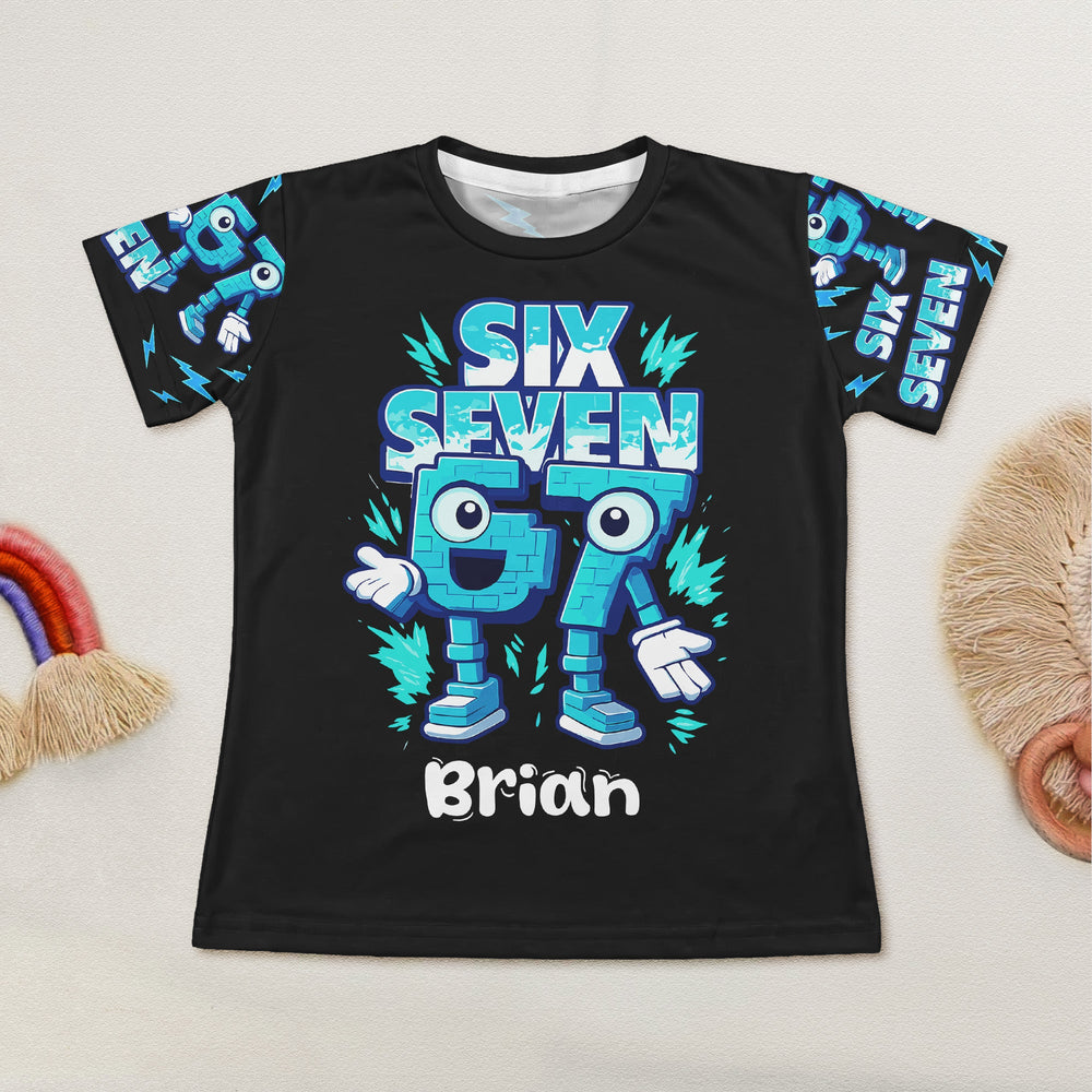 Brainrot Six Seven Kid Gaming - Personalized Kids Clothing Set