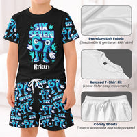 Brainrot Six Seven Kid Gaming - Personalized Kids Clothing Set