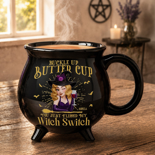 Custom Witch Cauldron Mug - Funny Halloween Gift for Coffee Lovers
