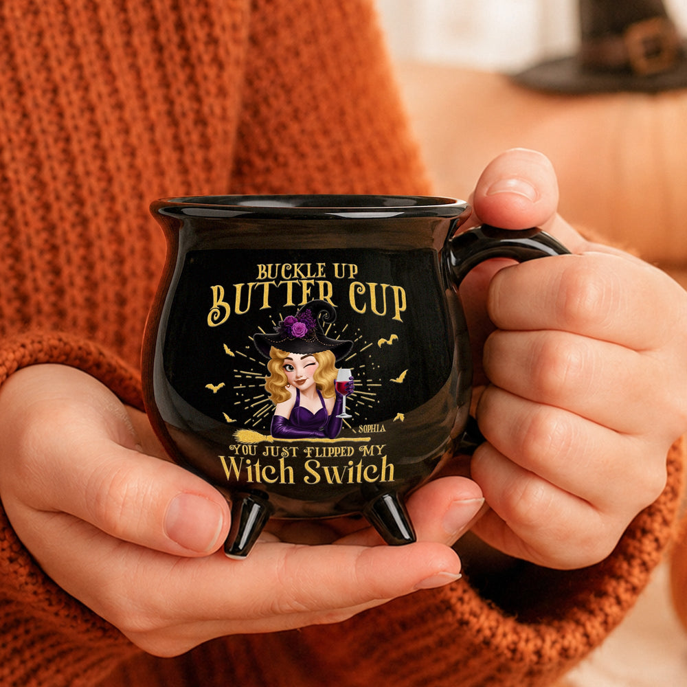 Custom Witch Cauldron Mug - Funny Halloween Gift for Coffee Lovers