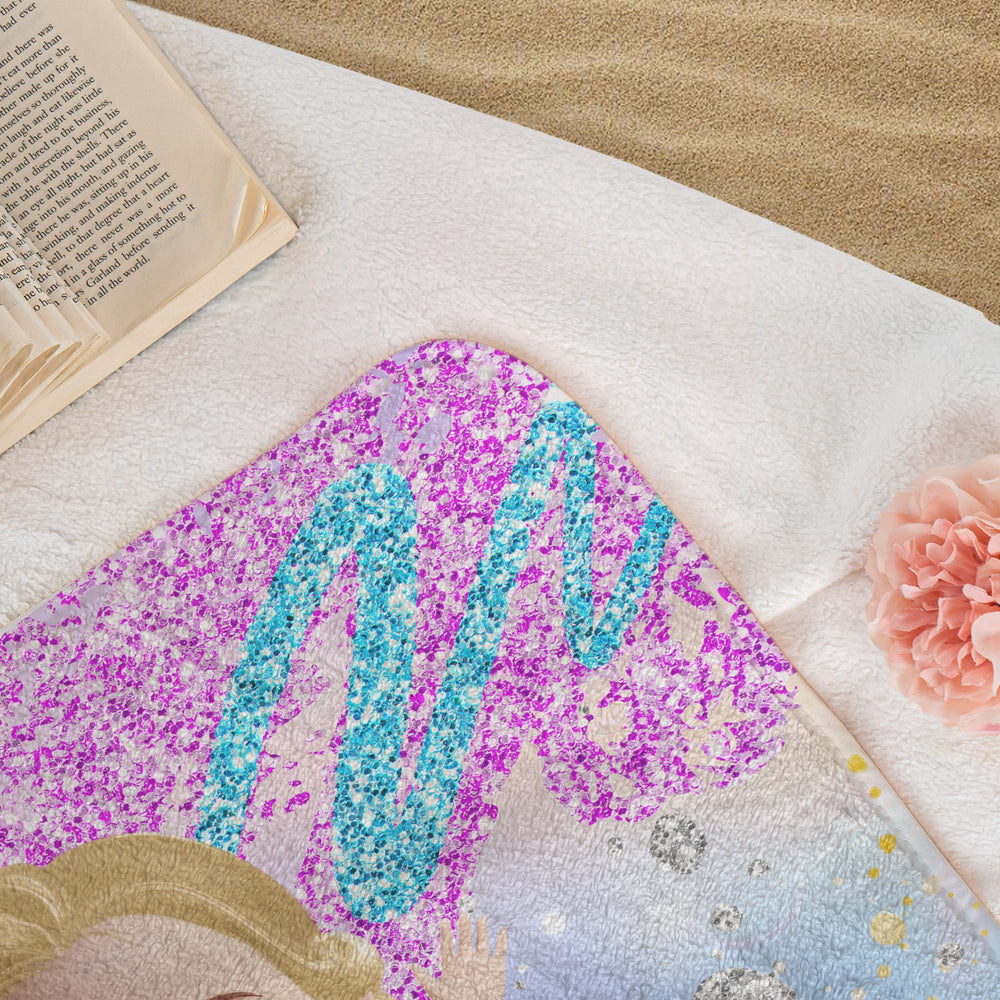 Cartoon Mermaid Princess - Personalized Quick-Dry Beach Towel