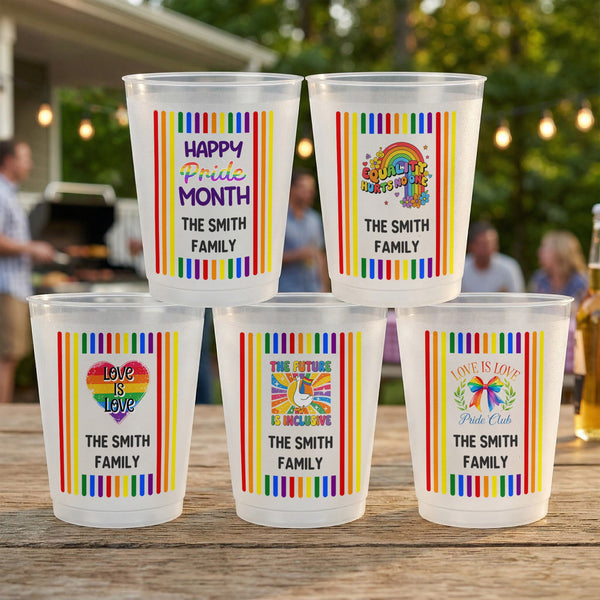 Celebrating Pride Month Rainbow Style - Personalized Cups