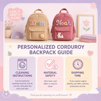 Custom Name Daycare Embroidered Kids Backpack LD01