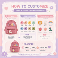 Custom Name Daycare Embroidered Kids Backpack LD01