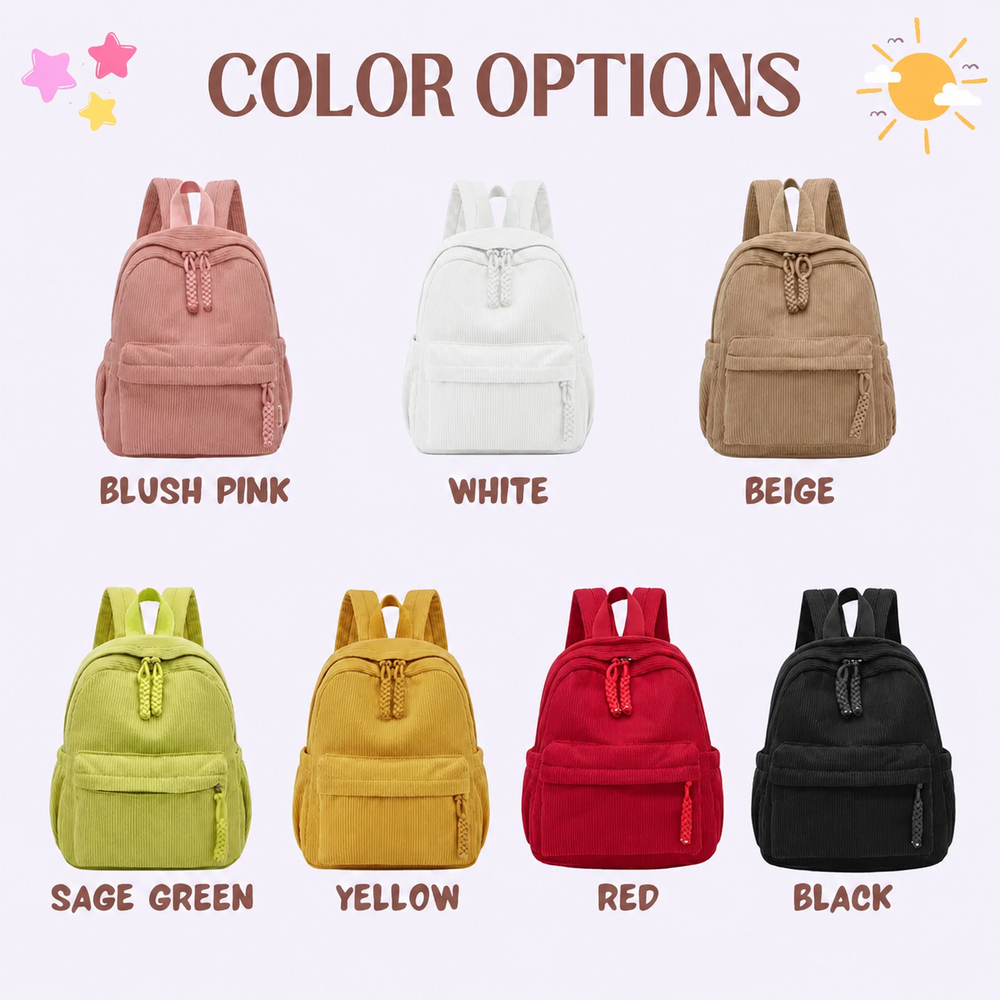 Back to School Kindergarten Embroidered Kids Backpack LD02