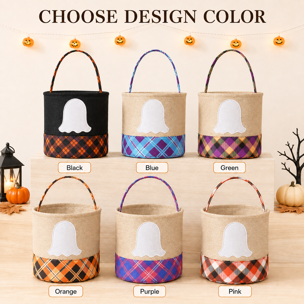Halloween Flying Ghost Personalized Halloween Canvas Storage Basket LD01