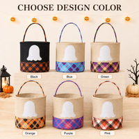 Halloween Flying Ghost Personalized Halloween Canvas Storage Basket LD01