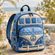 Denim Turtle Hippie Van Quilted Backpack LD19