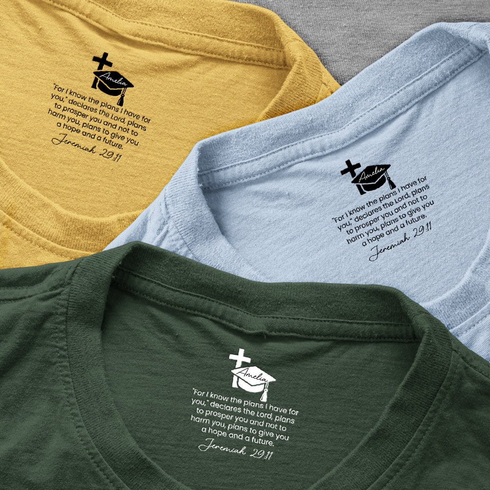 Christian Graduation Gift With Motivational Message For Son/Daughter - Personalized Shirt