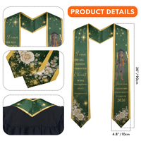 Christian Graduation With Inspiring Scripture - Personalized Graduation Stole