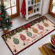 Personalized Christmas Family Name Runner Rug, Custom Baubles Xmas Floor Mat & Kitchen Rug