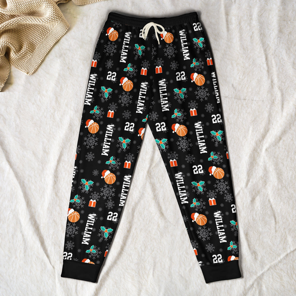 Personalized Basketball Lounge Pants - Custom Name & Number Sports Gift