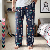 Personalized Hockey Lounge Pants - Custom Name & Number Gift for Lovers