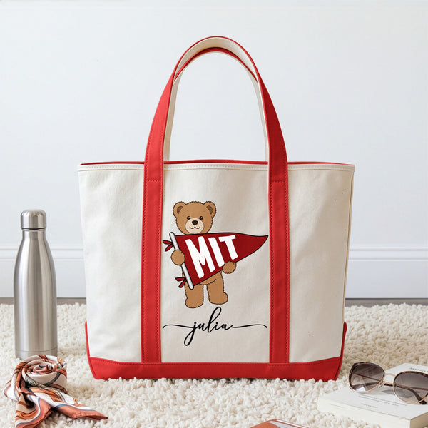 College Pennant School Spirit - Personalized Tote Bag