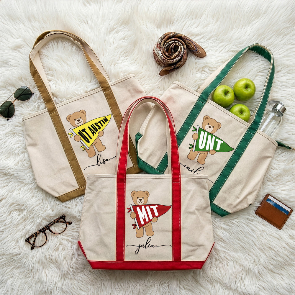 College Pennant School Spirit - Personalized Tote Bag