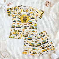 Construction, Monster Truck Unicorn Astronaut Letter - Personalized Kids Clothing Set