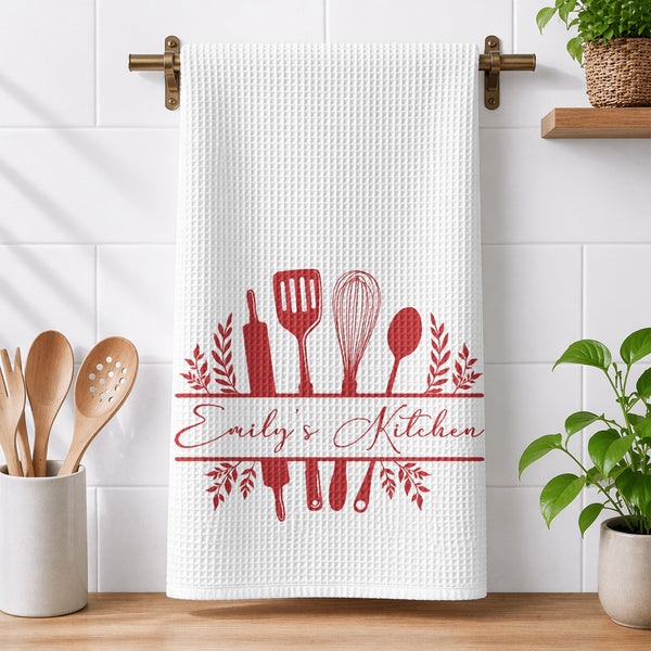 Cooking Monogram - Personalized Kitchen Towel