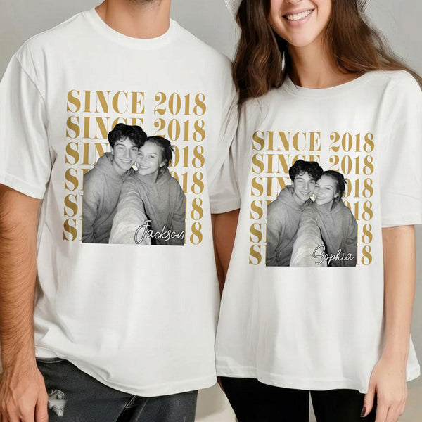 Couple Together Since Custom Photo - Personalized Shirt